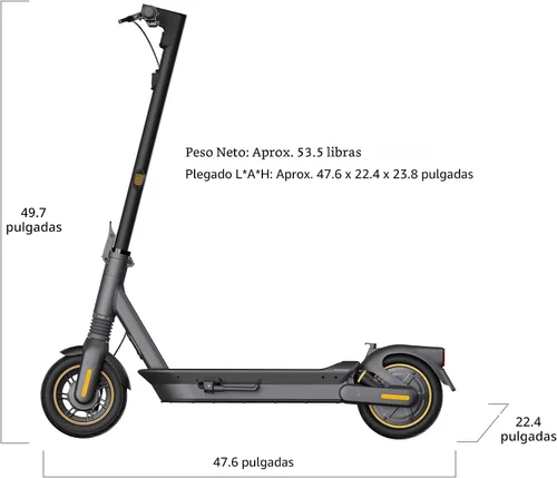 Miniatura 12 de Scooter eléctrico Segway Ninebot Serie MAX para adultos, 22-28 MPH, hasta 50 millas de alcance, suspensión doble, certificado UL-2272 2271 (G2/G3)