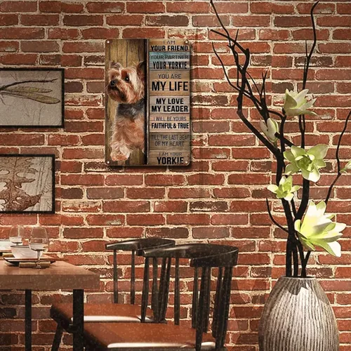 Miniatura 26 de Letrero de metal con texto en inglés "I Am Your Friend", regalo para los amantes de Weimaraner, arte de pared vintage, letreros de barra