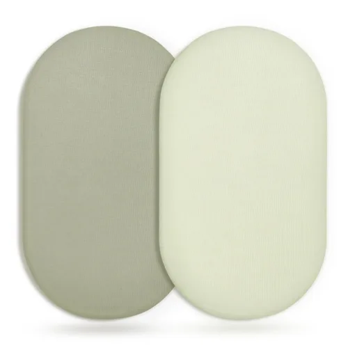 Miniatura 29 de GRSSDER Juego de 2 sábanas ajustables elásticas ultra suaves para moisés, ajuste universal para moisés, colchón rectangular ovalado, elegantes Marrón