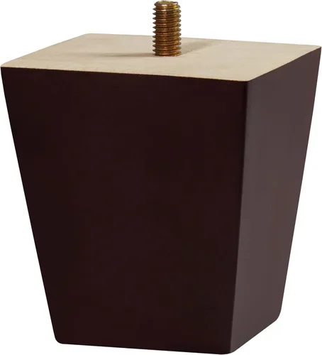 Miniatura 9 de Juego de 4 patas de madera para muebles (incluye broca) - Patas cuadradas para sofá, pierna de sofá - Patas de repuesto marrones de mediados