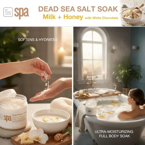 Miniatura 3 de BCL SPA Leche en remojo de sal del mar muerto + miel con chocolate blanco, 16 onzas