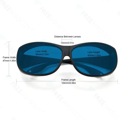Miniatura 3 de FreeMascot Profesional OD 6+ 190nm-380nm/600nm-700nm longitud de onda violeta/rojo gafas de seguridad láser