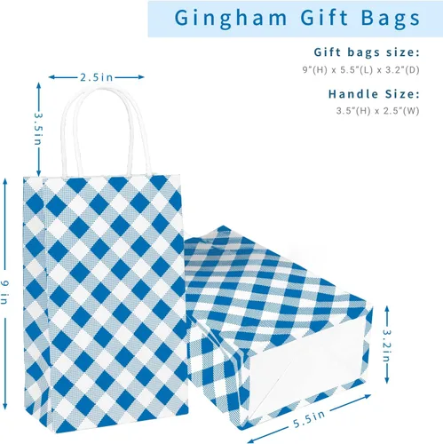 Miniatura 2 de ECOHOLA Bolsa de papel de 4 colores, 16 bolsas de regalo pequeñas, bolsa de regalo envuelta con asas para cumpleaños, baby showers, manualidades