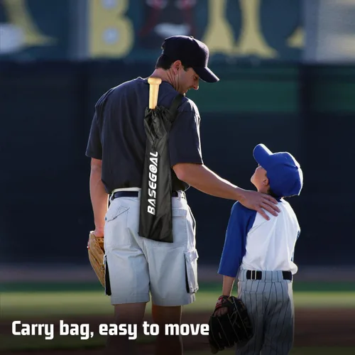 Miniatura 8 de BaseGoal - Tee de béisbol para niños, tee de bateo, tee de sóftbol, tee de bateo para jóvenes, tee de teeball, tee de viaje, altura fácilmente