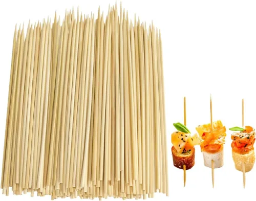 JapanBargain 4113 - Pincho de bambú de 4 pulgadas, palillos de dientes largos, palillos de frutas, púas de cóctel, brocheta para parrilla, brocheta