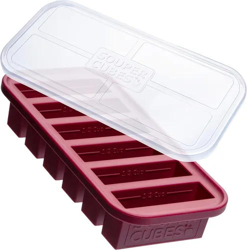 Miniatura 10 de Souper Cubes - Molde de silicona para congelador de 1/2 taza, perfecto para almacenar sopas, salsas, jugos, postres, preparación de batidos y más