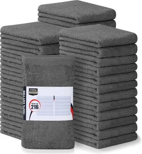 Miniatura 14 de Utopia Towels - Toallas de cocina, paquete de 12 toallas de 16 x 19 pulgadas, 100 % algodón, toallas de barra superabsorbentes negras, toallas
