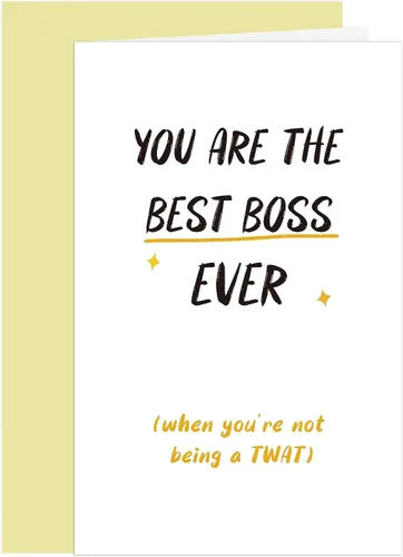 Miniatura 7 de Cheeky - Tarjeta del día del jefe, tarjeta de cumpleaños para jefe, tarjeta de felicitación madura para gerente, You're Awesome