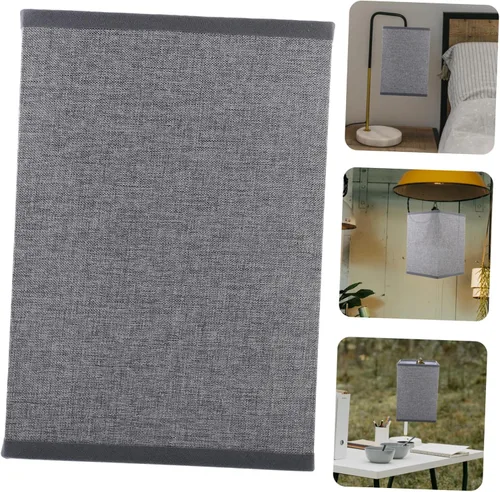 Miniatura 9 de Angoily Cubierta de pantalla de lino para lámpara de mesa y de pie, diseño rectangular extraíble, fácil instalación para decoración e iluminación