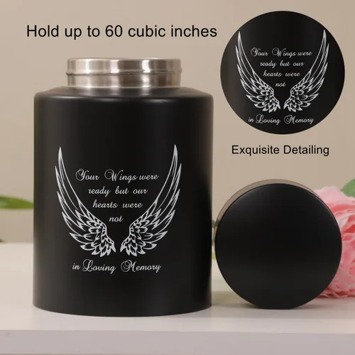 Miniatura 4 de Urnas medianas para cenizas humanas hasta 60 pulgadas cúbicas Urnas de tamaño mediano para cenizas de adultos, hombres y mujeres, urnas