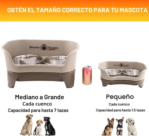 Miniatura 4 de Neater Feeder Express - Cuencos para perros a prueba de desorden, elevados para razas pequeñas de menos de 15 libras, fabricados en EE. UU., Soporte