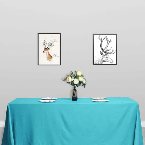 Miniatura 28 de Efavormart - 5 manteles rectangulares de poliéster blanco de 60 x 102 pulgadas, para banquetes, bodas, fiestas, restaurantes