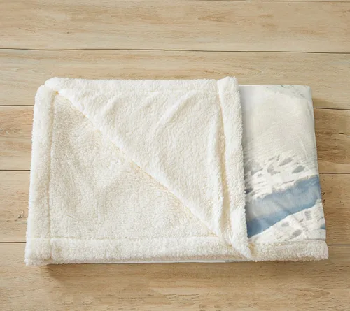Miniatura 3 de Manta Sherpa de esquí para deportes de esquí, manta de felpa para deportes de invierno, manta de forro polar para sofá, cama, paisaje de nieve