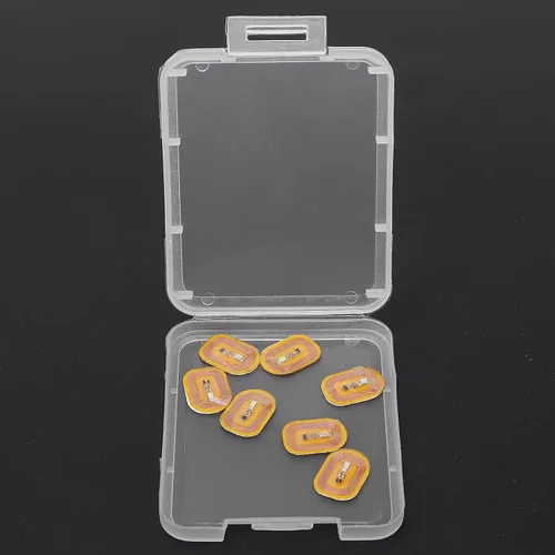 Miniatura 7 de NFC - Adhesivos para uñas, 7 unidades de calcomanías LED brillantes, material ABS, estilo moderno, color amarillo