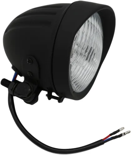 Miniatura 6 de Retro 4.5 "Faros delanteros de motocicleta con visera lente ámbar 4 1/2 pulgadas negro lámpara de cabeza vintage para Harley Sportster Dyna Softail