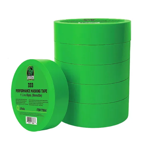 Miniatura 14 de LAUCO DINOGREN - Cinta adhesiva de alto rendimiento para pintura de automóvil, resistente al calor y al agua, verde multiusos (2 pulgadas (5 rollos)