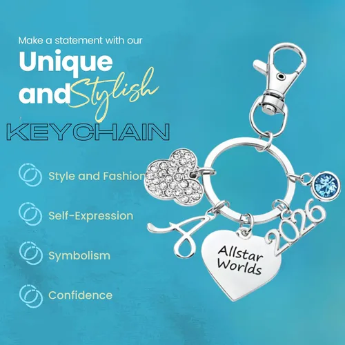 Miniatura 4 de Infinity Collection - Llavero personalizado con cremallera Allstar Cheer 2025 - Regalo de animadora, llavero para todos los participantes de Star