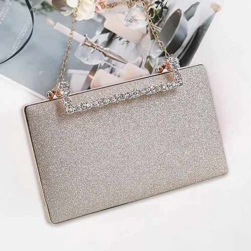 Miniatura 6 de Bolso de mano con purpurina para mujer, bolso de noche con lentejuelas, bolso brillante para novia, boda