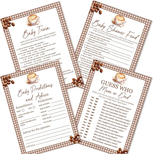 Miniatura 7 de Baby Feud - Juego de baby shower, estilo café, divertidas tarjetas de relleno para niños y niñas, decoración de mesa de fiesta de revelación