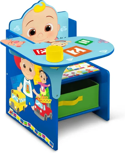 Miniatura 14 de Escritorio con silla Baby Shark con compartimento de almacenamiento - Ideal para artes y manualidades, hora de merienda, educación en casa, tareas