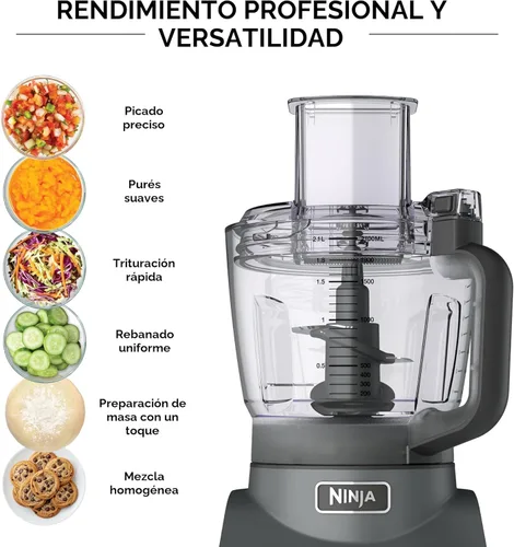 Miniatura 2 de Ninja procesador de alimentos, Professional Plus, 1000 vatios de potencia pico, 4 funciones para picar, cortar, purés y masa con recipiente