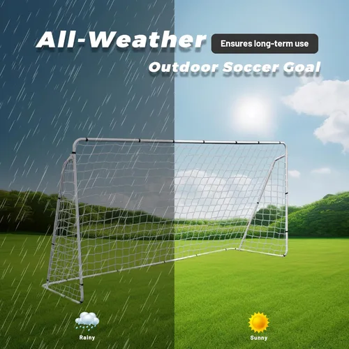 Miniatura 4 de F2C Soccer Net 12 x 6 Soccer Goal for Backyard, Steel Frame for Kids, Adult Portable Shooting Training Aid with Carry Bag,Ground Stakes Waterproof