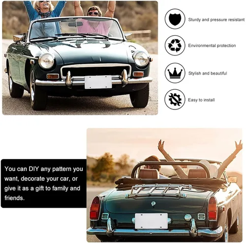 Miniatura 5 de Placa de matrícula de Wyoming de aluminio, placa decorativa de automóvil novedosa, placas de matrícula de 12"x6" para el frente del automóvil, placa