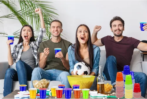Miniatura 5 de 500 piezas vasos de chupito de 2 onzas de colores surtidos, vasos de chupito coloridos de plástico neón para beber, degustaciones servidas