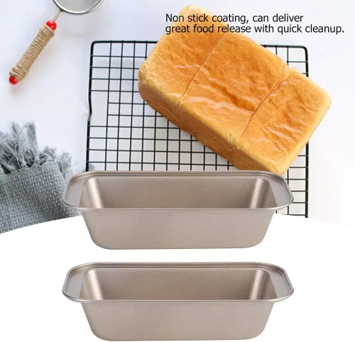 Miniatura 3 de Molde rectangular de 5.2 x 10 pulgadas, acero al carbono, antiadherente, pan, pastelería, utensilios para hornear para el hogar, cocina, panadería