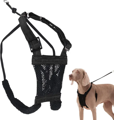 Miniatura 8 de Arnés para perro Sporn sin tirones para perros pequeños - Negro de malla, nylon resistente, transpirable, liviano, ajustable, acolchado, suave