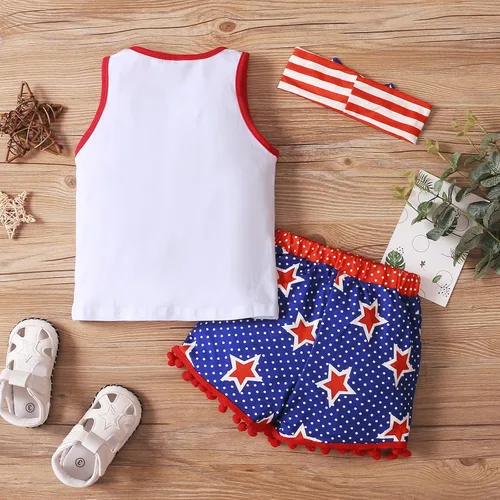 Miniatura 2 de LYSMuch Conjunto de ropa de verano con estampado de béisbol para niñas pequeñas, camiseta y pantalones con borlas