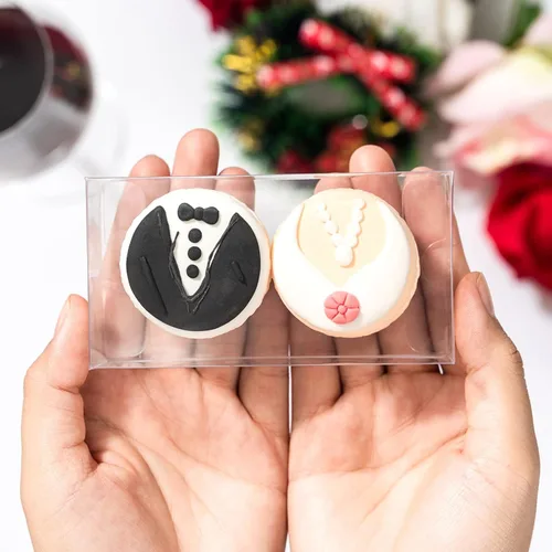 Miniatura 7 de RomanticBaking Paquete de 37 Cajas de Macarons de 4.17" x 2.16" x 1.37" para 2 Brownies Oreo Cubiertos de Chocolate Trufa Golosina Cajas
