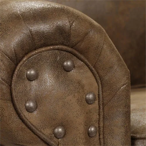 Miniatura 7 de American Furniture Classics Sofá biplaza de microfibra Buckskin en marrón