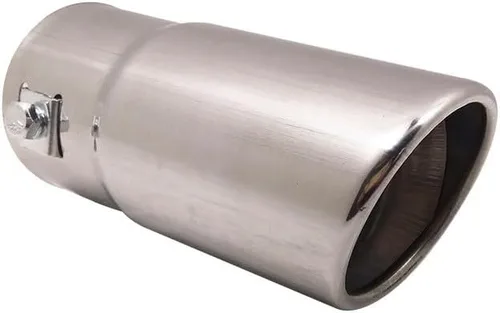 Unifizz Tubo de escape de 2.480 in de entrada de aire de acero inoxidable cromado para tubo de escape apto para diámetros de 1.25 a 2 pulgadas,