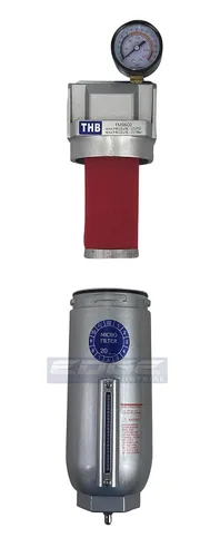 Miniatura 3 de Filtro de coalescencia de grado industrial resistente con elemento de 0.01 u, cuenco de metal de 11 onzas, elimina el 99.98% de humedad, vapor