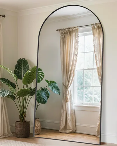 Miniatura 11 de Antok Espejo de Cuerpo Entero, Espejo de Piso de 58"x18" con Soporte, Espejos Montados Colgantes para Dormitorio, Sala de Estar, Vestidor, Comedor