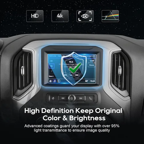 Miniatura 6 de LFOTPP SILVERADO 1500 - Protector de pantalla de navegación para automóvil LTZ MyLink de 7 pulgadas 2014-2021, [9H] de vidrio templado, pantalla