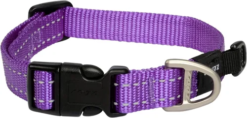 Miniatura 10 de Collar reflectante para perros medianos, ajustable de 12 a 17 pulgadas, color negro