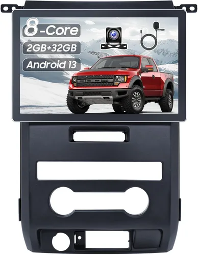Kit de actualización de radio de coche para Ford F150 2009-2012, CarPlay Android Auto, sistema estéreo de 2 GB+32 GB de 8 núcleos, pantalla táctil