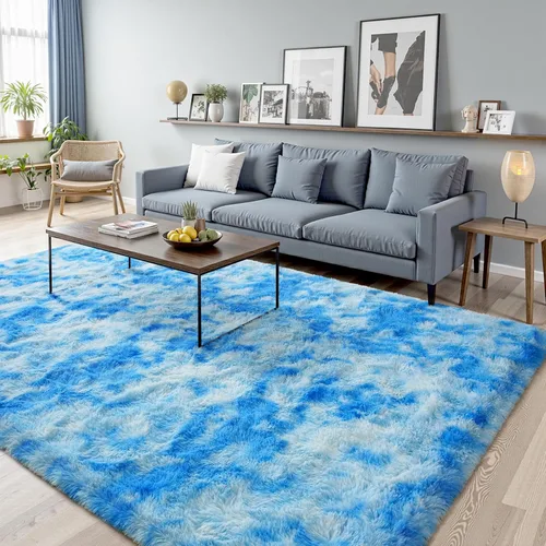 Miniatura 37 de Terrug Alfombra Corredor Negra Esponjosa para Dormitorio, 2x6 Pies Lindas Alfombras de Área de Pelo Largo para Pasillo, Alfombra de Felpa Suave