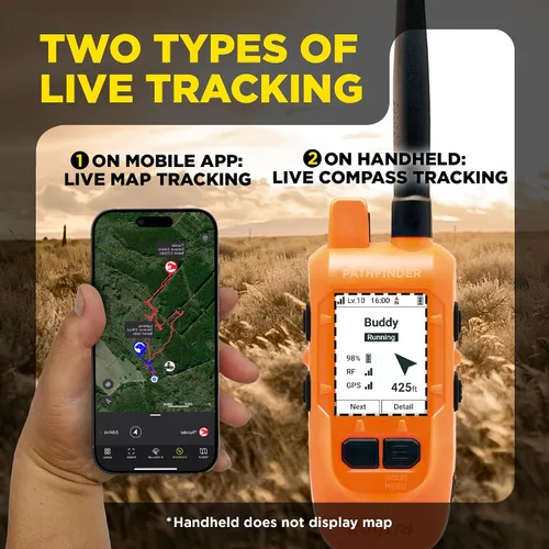 Miniatura 3 de Dogtra PATHFINDER2 MINI Compass Live GPS Dog Tracking & Training System - 4-Mile Range E-Collar Handheld with No Subscription, Offline Maps