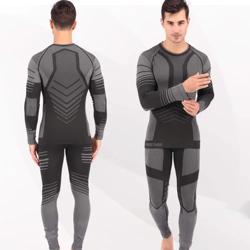 Miniatura 2 de MeetHoo Conjunto de ropa interior térmica para hombre ropa de invierno para hombre capa base de capa base larga
