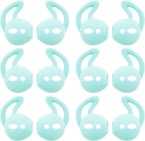 Miniatura 5 de JNSA 6 pares de almohadillas de silicona para auriculares compatibles con Air Pods 1 y 2, puntas deportivas antideslizantes de silicona suave
