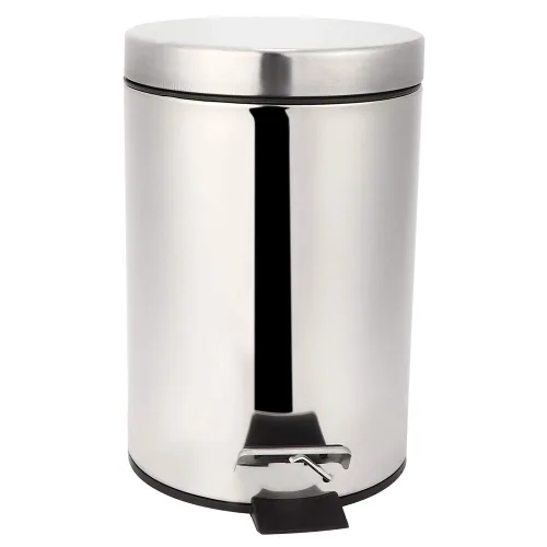 Miniatura 2 de Pomya Bote de basura de acero inoxidable de 3 litros con pedal escalonado para el hogar, contenedor de basura para inodoro, baño, cocina, sala