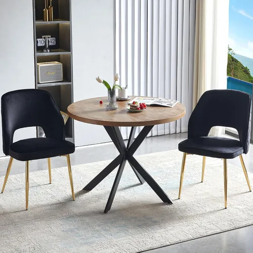 Miniatura 16 de Homedot Juego de 2 sillas de comedor, sillas de cocina modernas para el hogar, silla tapizada para sala de estar, silla lateral única con respaldo