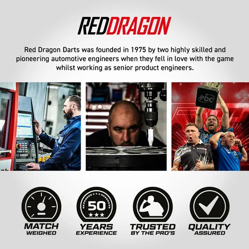 Miniatura 7 de RED DRAGON Luke Humphries TX Series - Juego de dardos de tungsteno premium con vuelos y tallos