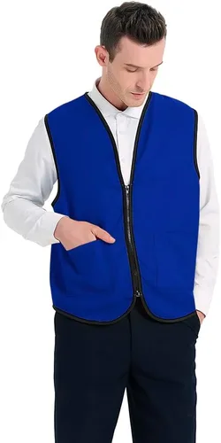 Miniatura 4 de TopTie Supermercado Uniforme Chaleco Cremallera Voluntarios Evento Chaleco Chaleco Unisex