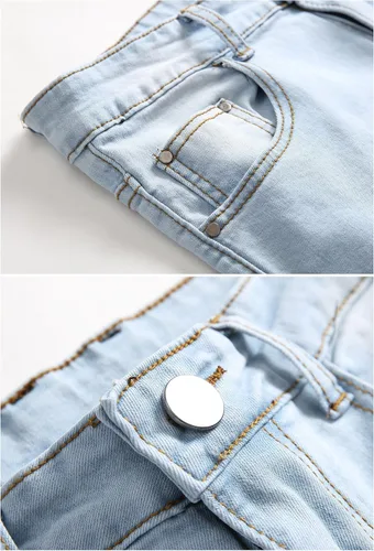 Miniatura 3 de Fredd Marshall - Pantalones de mezclilla ajustados para hombres, son elásticos y de diseño rasgado