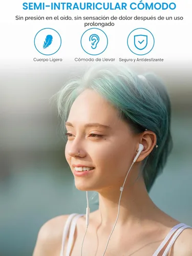 Miniatura 3 de Auriculares USB C para iPhone 17 16 15, auriculares con cable USB C con micrófono y control de volumen, para auriculares Apple con cable