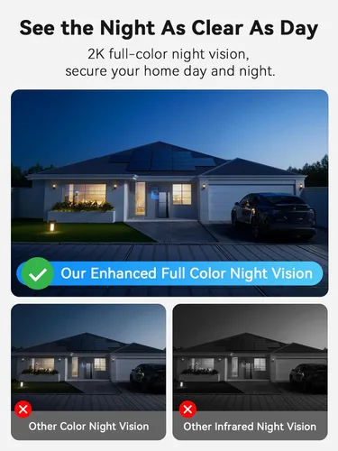 Miniatura 4 de Outinput Cámara de ventana sin taladro de 3MP 2K para seguridad del hogar, cámara de vigilancia de 2.4G y 5GHz con montaje en ángulo de visión